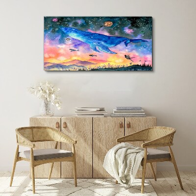 Obraz canvas Vesmírna cesta veľryby
