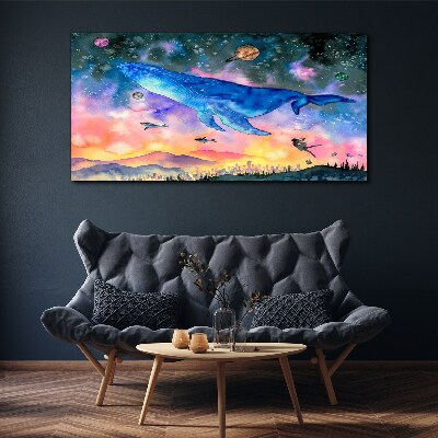 Obraz canvas Vesmírna cesta veľryby