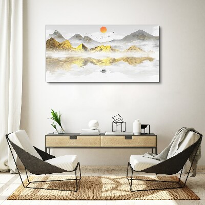 Obraz canvas Zlaté hory v rannom svetle