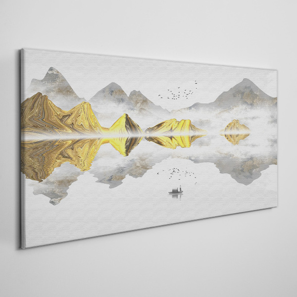 Obraz canvas Zlaté hory v mystickom odraze