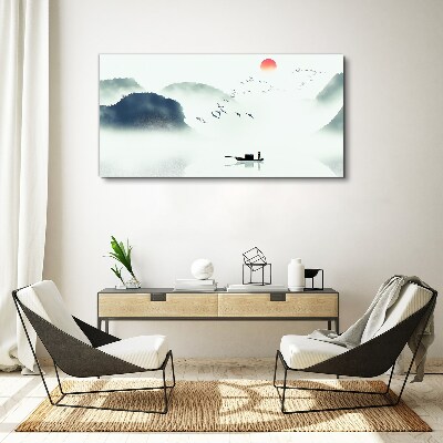 Obraz canvas Tiché ráno pri jazere