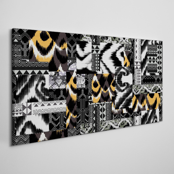 Obraz canvas Abstraktné vzory v monochromatických odtieňoch