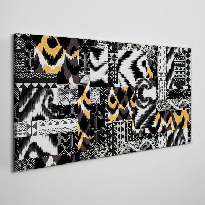 Obraz canvas Abstraktné vzory v monochromatických odtieňoch