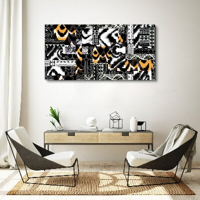 Obraz canvas Abstraktné vzory v monochromatických odtieňoch