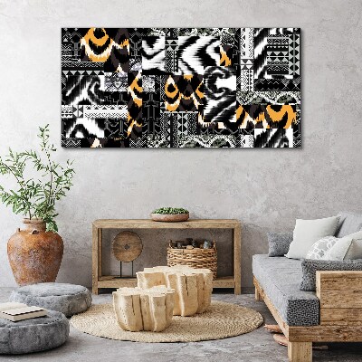Obraz canvas Abstraktné vzory v monochromatických odtieňoch