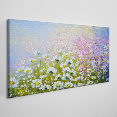 Obraz Canvas Kvetinová krajina v pastelových farbách