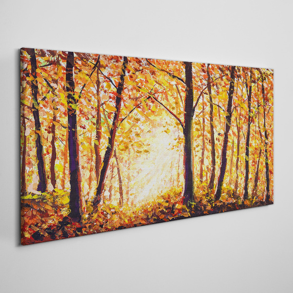 Obraz canvas Zlatá jeseň v lese