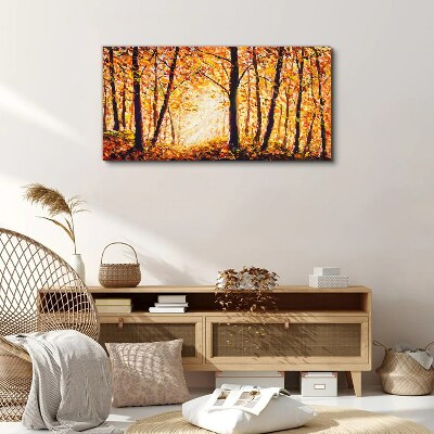Obraz canvas Zlatá jeseň v lese