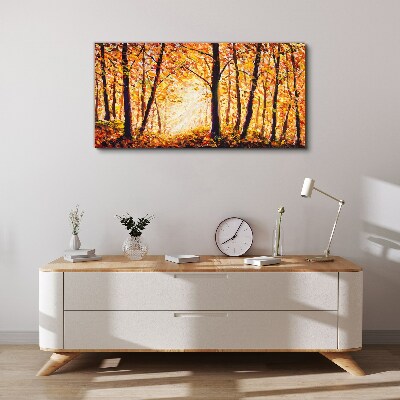 Obraz canvas Zlatá jeseň v lese