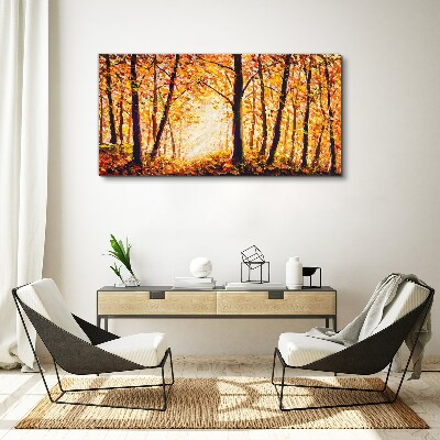Obraz canvas Zlatá jeseň v lese