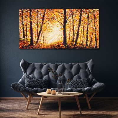 Obraz canvas Zlatá jeseň v lese