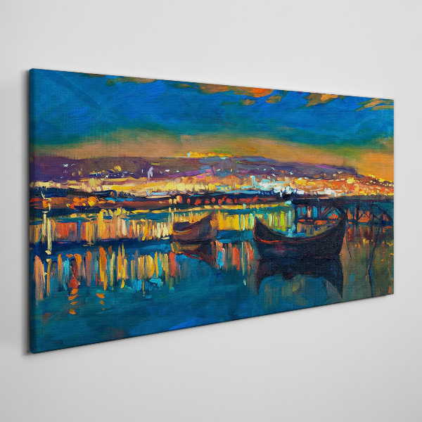 Obraz canvas Zátoka v žiare západu slnka