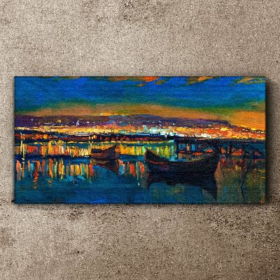 Obraz canvas Zátoka v žiare západu slnka