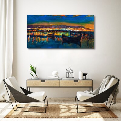 Obraz canvas Zátoka v žiare západu slnka