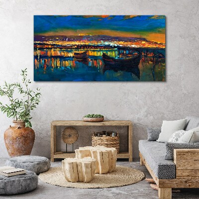Obraz canvas Zátoka v žiare západu slnka