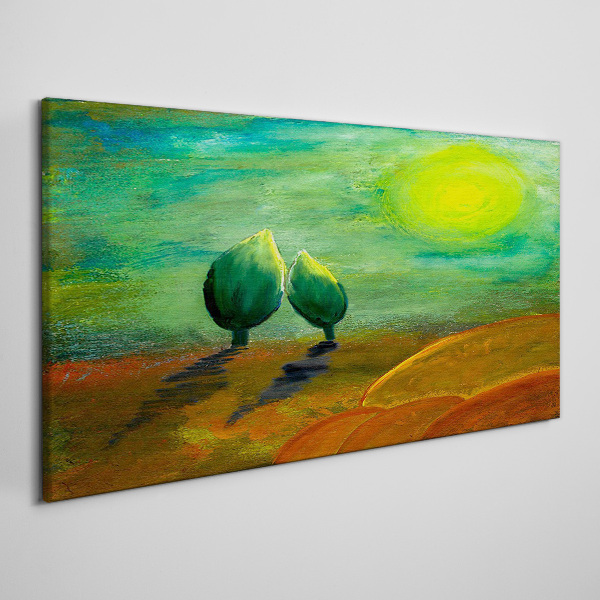 Obraz canvas Zelené stromy na slnku