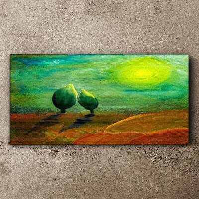 Obraz canvas Zelené stromy na slnku