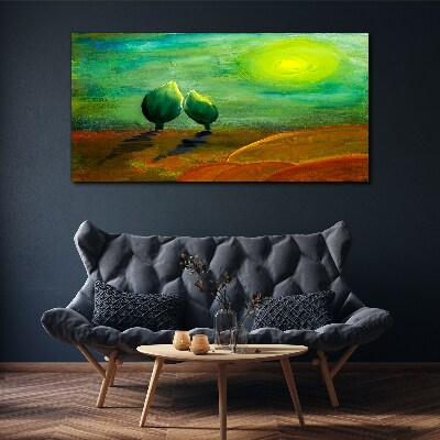 Obraz canvas Zelené stromy na slnku