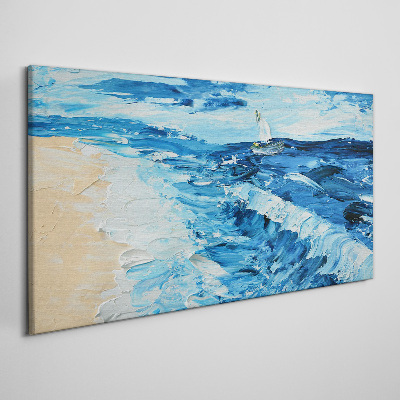 Obraz Canvas Pokojné more s plachetnicou