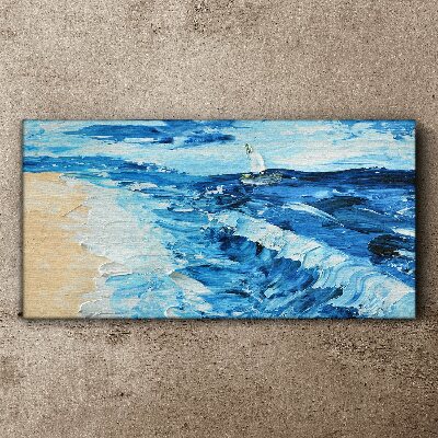 Obraz Canvas Pokojné more s plachetnicou