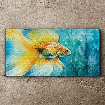 Obraz Canvas Aquarelle zlatá rybka voda