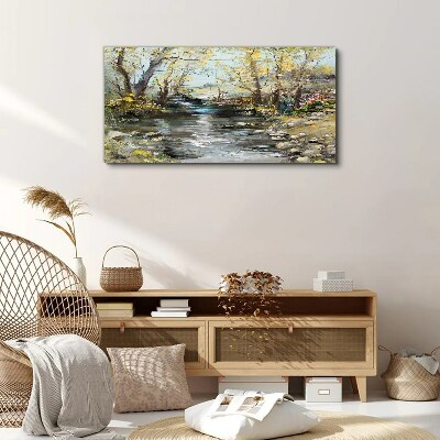 Obraz canvas Abstrakcie strom rieky