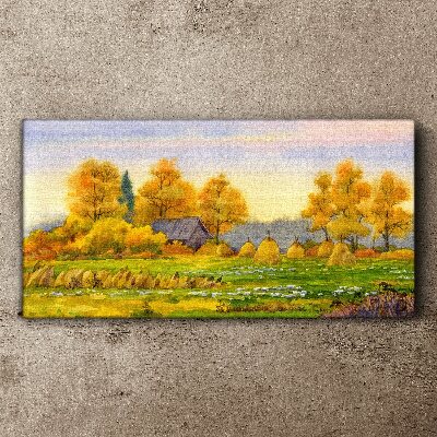 Obraz Canvas Zlatá jeseň vo vidieckej krajine