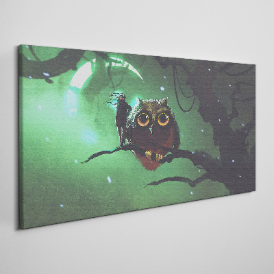 Obraz Canvas Zelená nočná reč