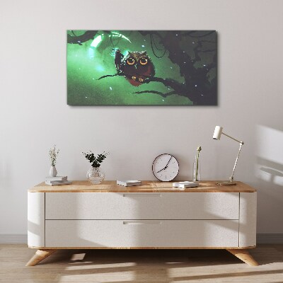 Obraz Canvas Zelená nočná reč