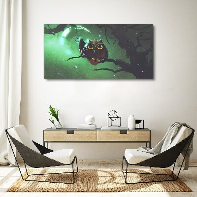 Obraz Canvas Zelená nočná reč