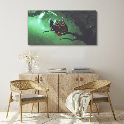 Obraz Canvas Zelená nočná reč