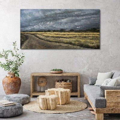 Obraz Canvas Maľovanie trávy krajina