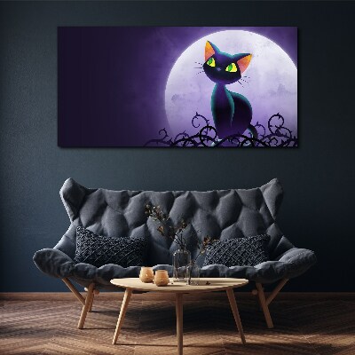 Obraz Canvas zvieracie mačka mesiac