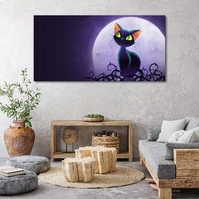 Obraz Canvas zvieracie mačka mesiac