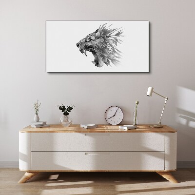 Obraz Canvas Kreslenie živočíšneho leva