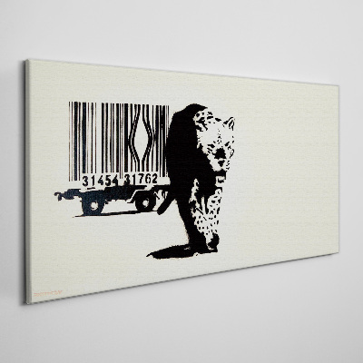 Obraz Canvas Leopard čiarový kód