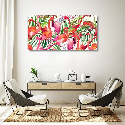 Obraz Canvas Plameniaky v tropickom raji