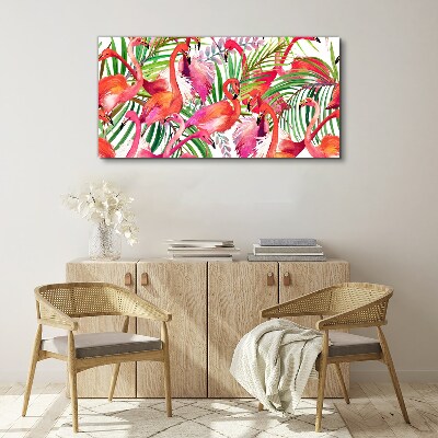 Obraz Canvas Plameniaky v tropickom raji