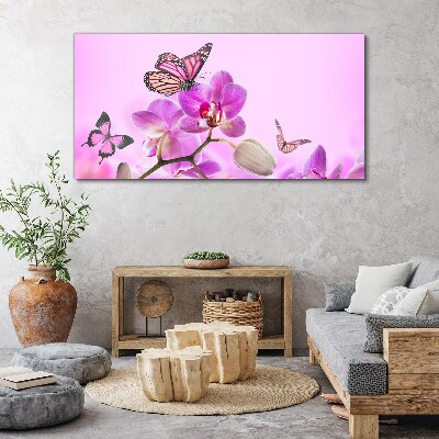 Obraz canvas Kvetinový sen s motýľmi