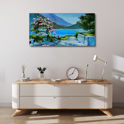 Obraz canvas Romantický výhľad na jazero
