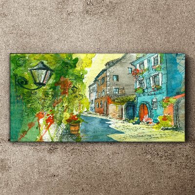 Obraz canvas Očarujúca ulica vo farbách