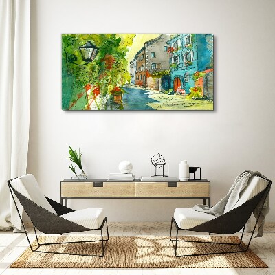 Obraz canvas Očarujúca ulica vo farbách