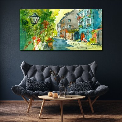 Obraz canvas Očarujúca ulica vo farbách