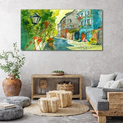 Obraz canvas Očarujúca ulica vo farbách
