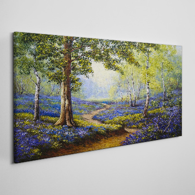 Obraz Canvas Kvetinová alej v lesnej krajine