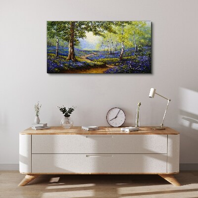 Obraz Canvas Kvetinová alej v lesnej krajine