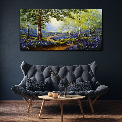 Obraz Canvas Kvetinová alej v lesnej krajine