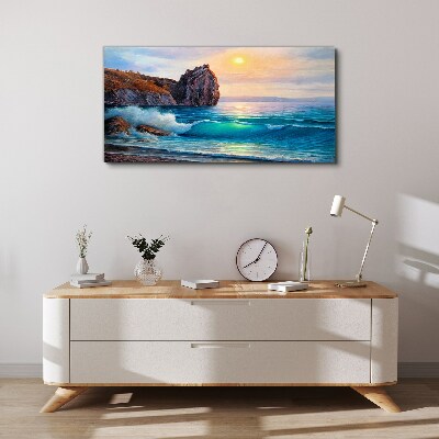 Obraz Canvas Pokojné more pri západe slnka