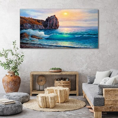Obraz Canvas Pokojné more pri západe slnka
