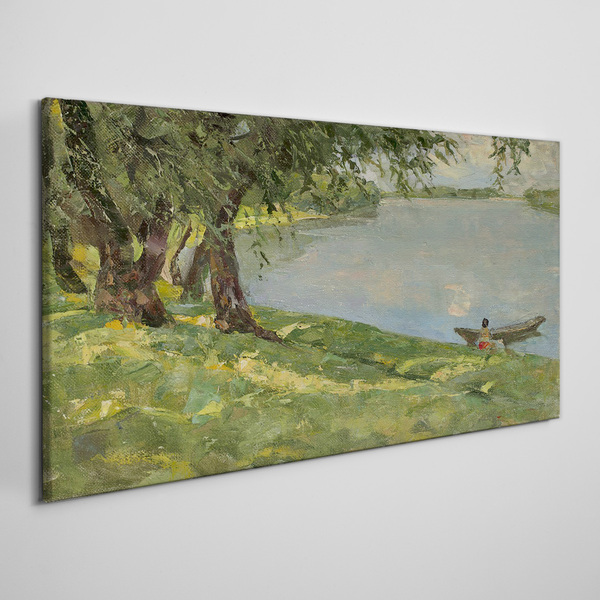 Obraz Canvas Pokojná krajina pri rieke